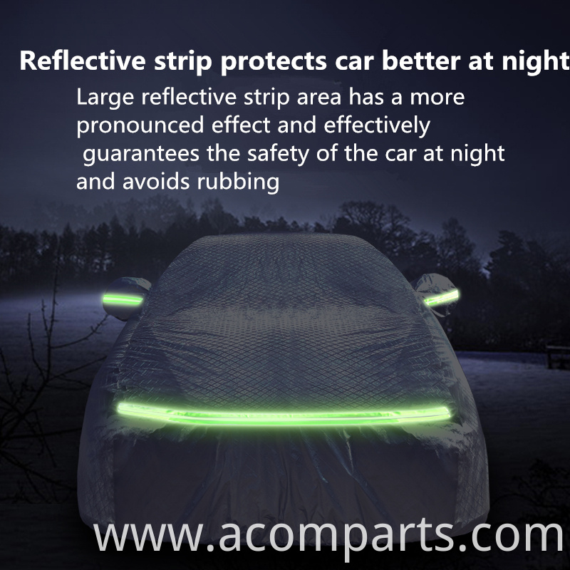 Durable overlapped double-stitched seams pvc 170gsm light weight full body cover for car